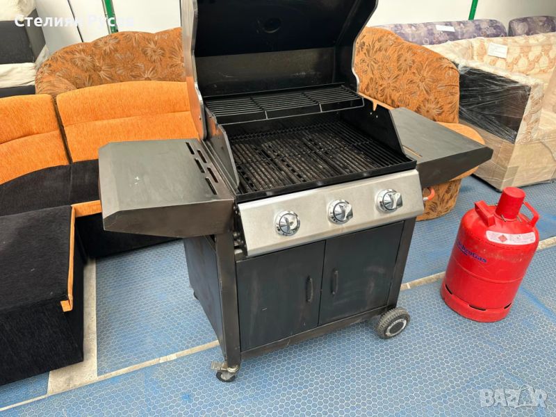 gas bbq Барбекю на газ GRILL CHEF, с 3 горелки Landmann газово барбекю + бутилка -цена 370 лв / Ново, снимка 1