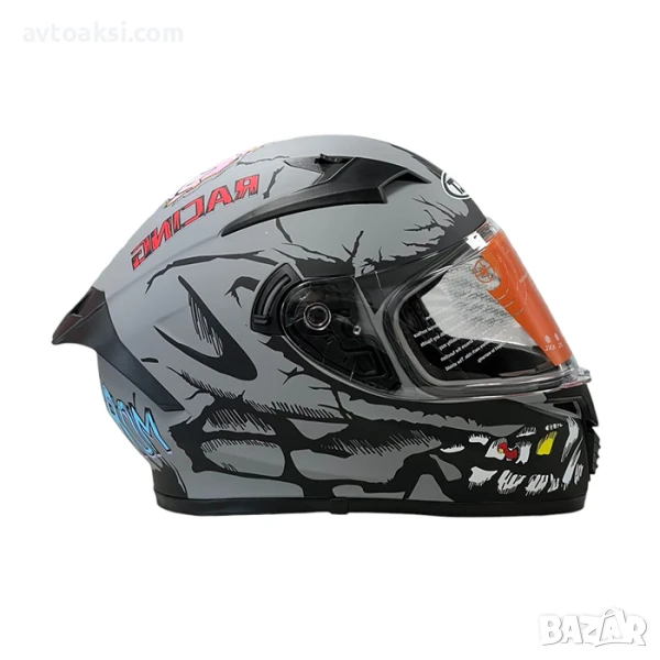 Каска за мотор Matt Grey -108-11, снимка 1
