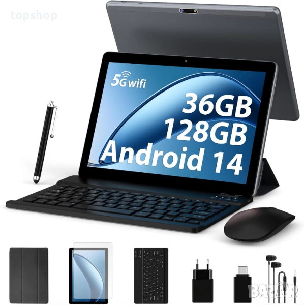 НОВ, порверен 10" таблет FORUSER 2024 Android 14 Octa-Core 2.0GHz 5G WiFi 36GB RAM + 128GB ROM ,,,, снимка 1