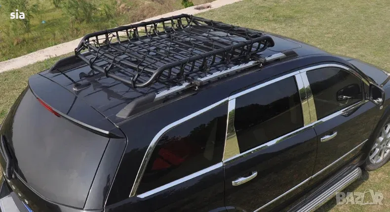 Стоманен багажник за автомобил, за покрив на кола, универсален,120х100см , снимка 1