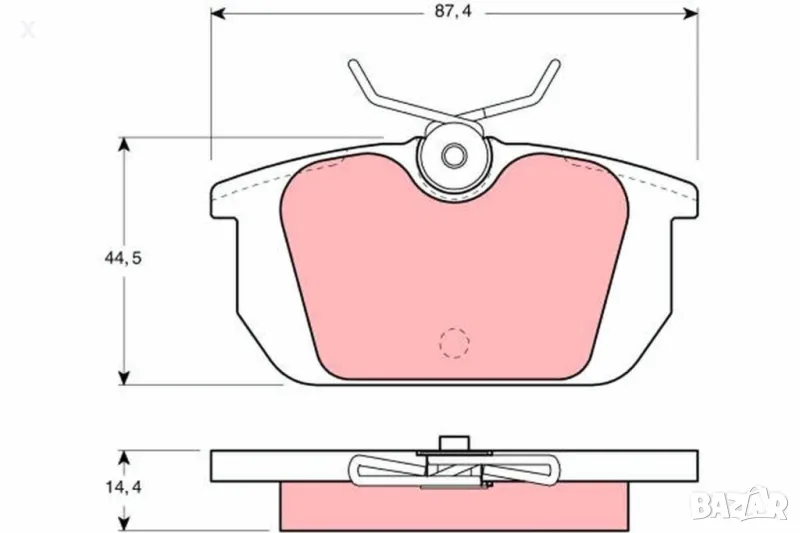 SIMER 350 Задни накладки ALFA-ROMEO FIAT LANCIA 1984-2006 OE 794080 OE 71752984 OE 9945821          , снимка 1