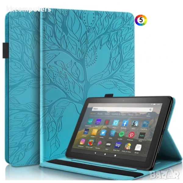 Amazon Kindle Fire HD 10 2023 Кожен Калъф и Протектор, снимка 1