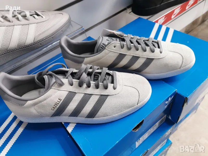 Adidas Gazelle сива кец велур , снимка 1