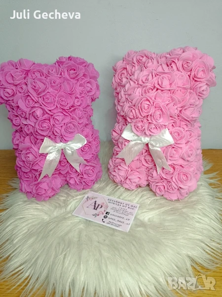 Ръчно изработени мечета от рози , снимка 1