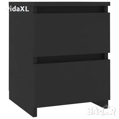 vidaXL Нощно шкафче, черно, 30x30x40 см, инженерно дърво(SKU:800515), снимка 1