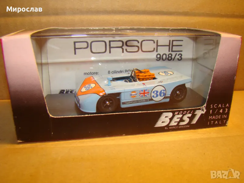 1:43 BEST MODEL PORSCHE 908/3 КОЛИЧКА ИГРАЧКА МОДЕЛ, снимка 1