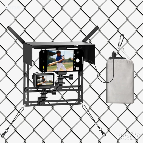 Стойка за телефон и екшън камера с магнитен абажур, комплект за монтаж, снимка 1