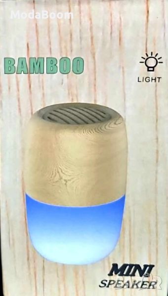 Преносима светеща колонка от бамбук с LED светлини, снимка 1