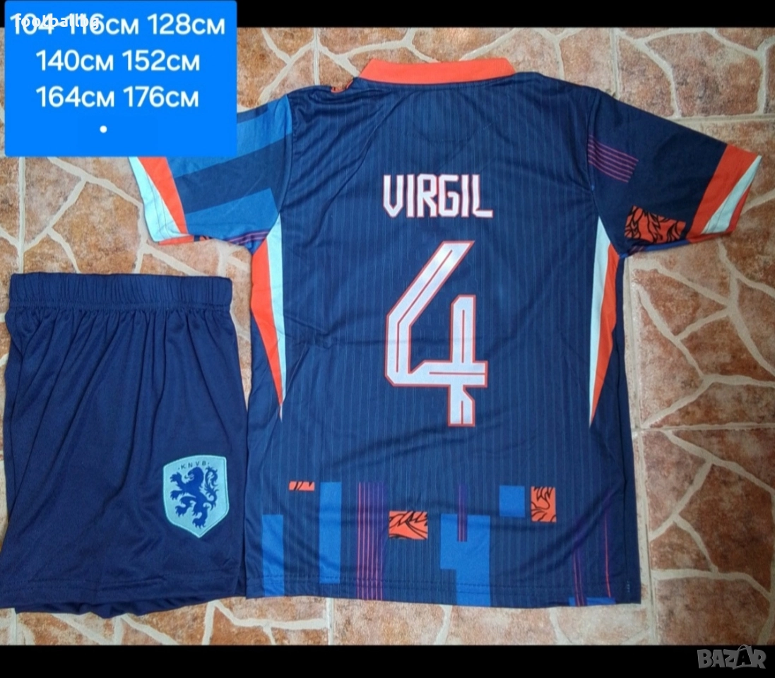 4 VIRGIL 🧡⚽️ детско юношески футболни екипи Холандия , снимка 1