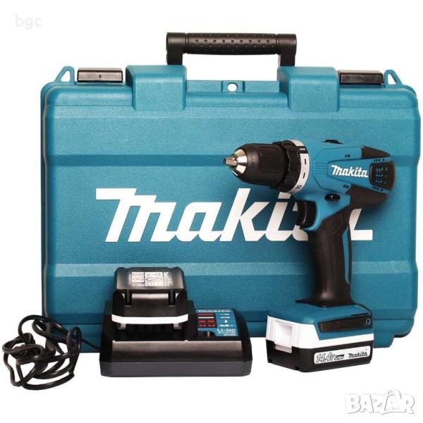 НОВ Акумулаторна бормашина/винтоверт Makita CXT DF347DWAE, 14.4 V, 2.0Ah, 30/15 Nm, 1400 об./мин, 2 , снимка 1