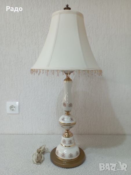 Много голяма красива старинна порцеланова лампа, снимка 1