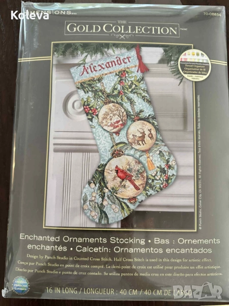 Новогодишен ботуш комплект за бродиране Dimension Enchanted Ornament, снимка 1