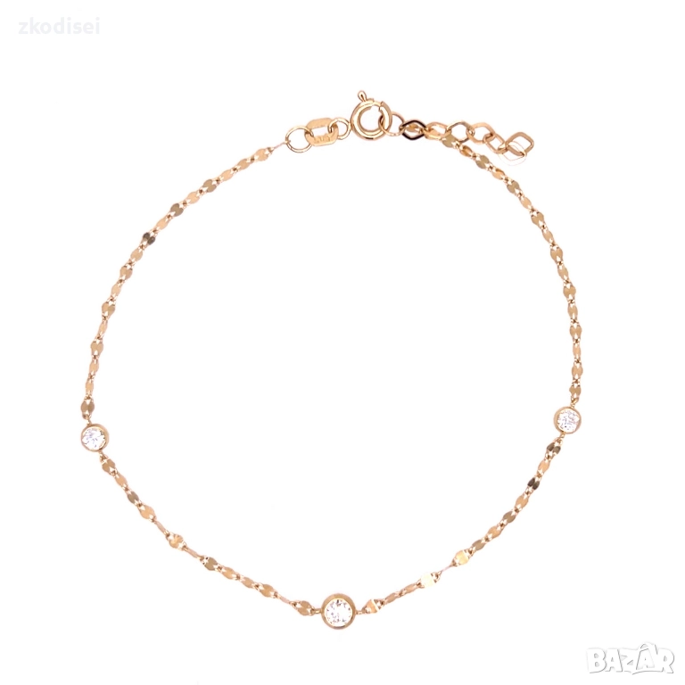 Златна дамска гривна 1,10гр. 18,5см. 14кр. проба:585 модел:36333-6, снимка 1