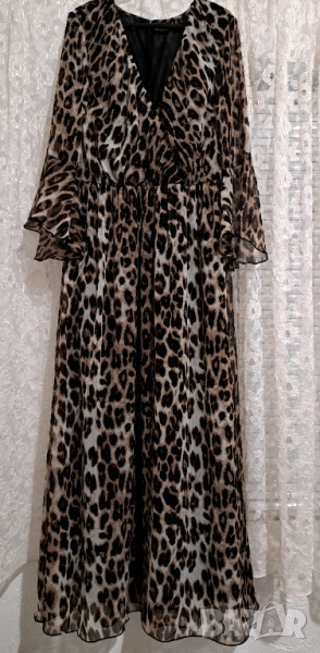 Дълга рокля с принт, снимка 1