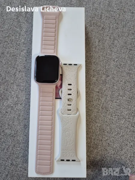 Сmart часовник APPLE WATCH 9 41MM Pink Sport Band-подарък нова каишка, снимка 1