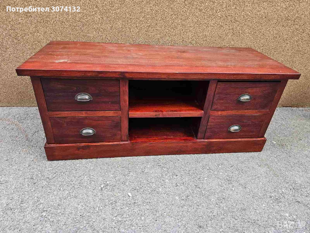 Аудио шкаф изработен изцяло от масив, снимка 1