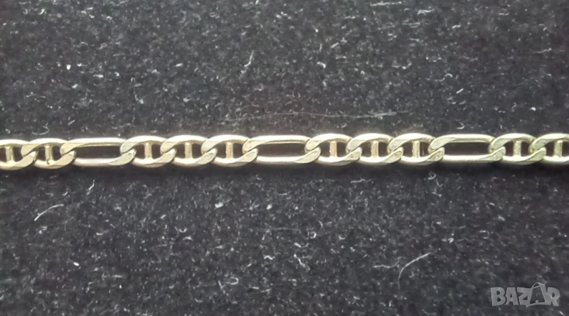 Сребърен синджир с плетка тип ''Фигаро/Картие'' (Figaro) , снимка 1