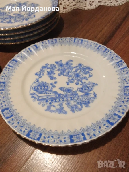 Чинии за предястие, фин костен порцелан  в японски стил диаметър 19 см., снимка 1