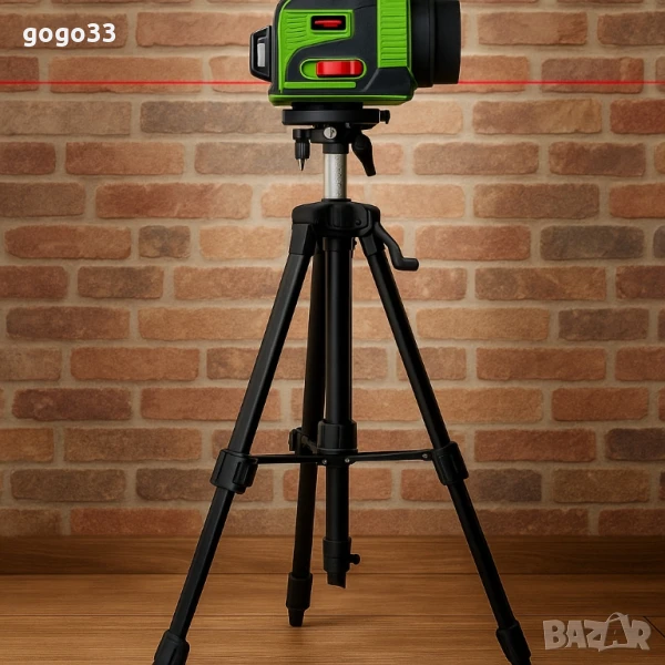 лазерен нивелир с тринога + подарък малък нивелир, снимка 1