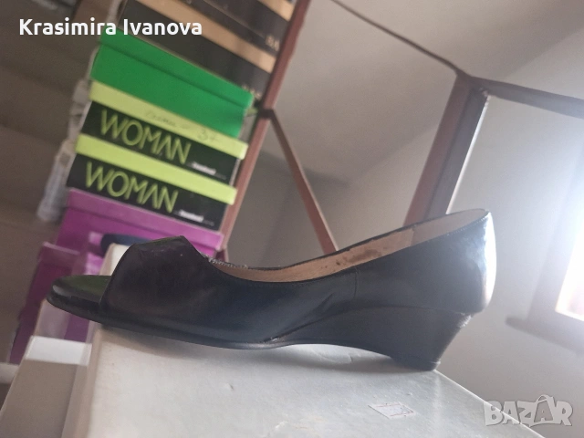 нови обувки естествен лак на платформа , снимка 2 - Дамски ежедневни обувки - 54160468