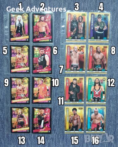 Колекционерски Кеч Картички WWE Slam Attax Trading Cards Pro Wrestling, снимка 2 - Колекции - 46433972