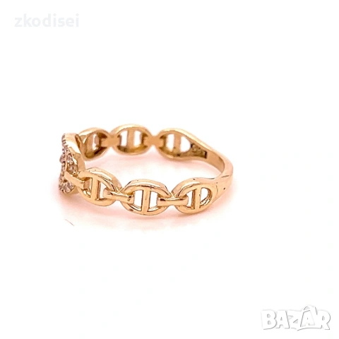 Златен дамски пръстен Tiffany 2,08гр. размер:55 14кр. проба:585 модел:36905-5, снимка 3 - Пръстени - 53607570