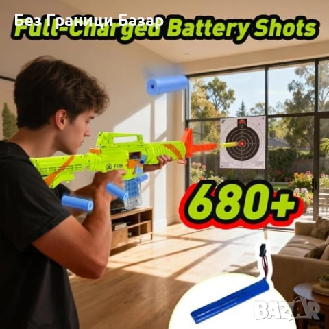 Нова Електрическа M16 пушка с троен гранатомет и гилзи launcher комплект деца игра, снимка 4 - Други - 54100150