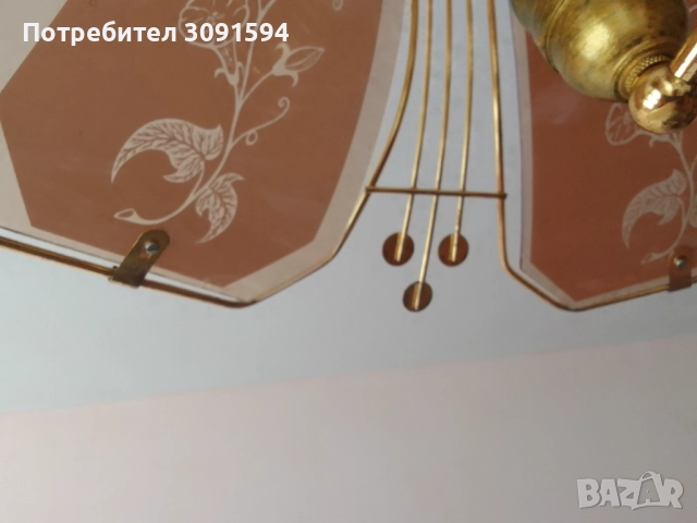 Винтидж полюлей месинг стъкло , снимка 14 - Антикварни и старинни предмети - 52037993