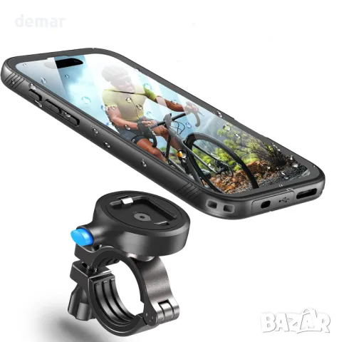Стойка за телефон за велосипед и калъф Cozycase за iPhone 16 Pro, водоустойчиви