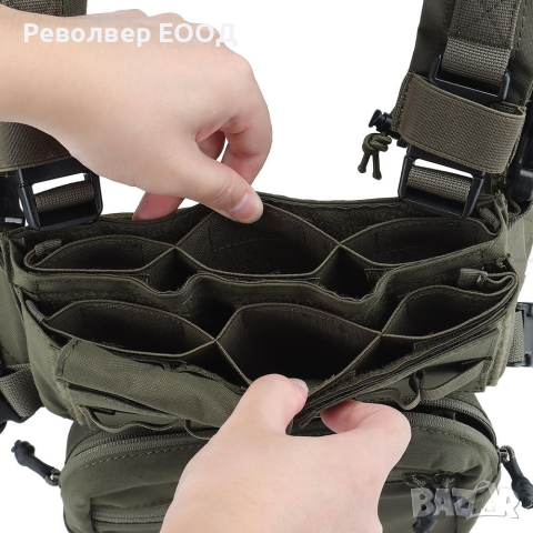 ТАКТИЧЕСКА ЖИЛЕТКА PMC MICRO D CHEST RIG – GREEN, снимка 5 - Екипировка - 45056954