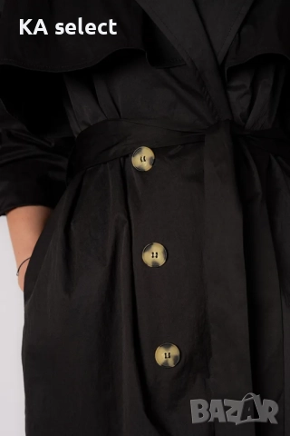 Черно тренч палто – Noir Grace, снимка 3 - Шлифери - 51454118