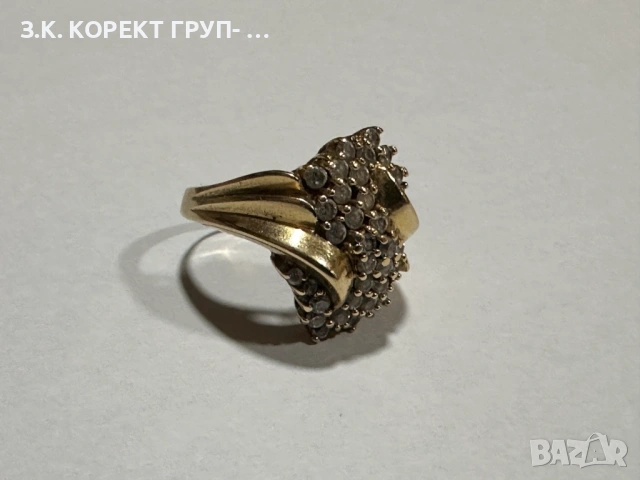 Златен дамски пръстен 14к, 6,57гр, снимка 4 - Пръстени - 53976666