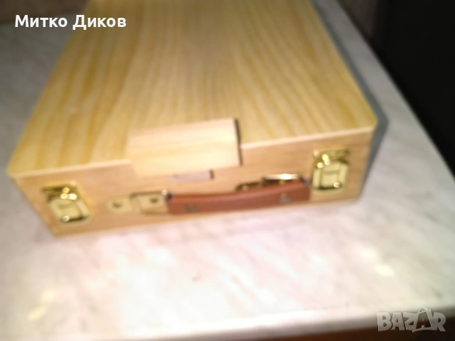 Дървено куфарче марково на Талентес за бои художници друго ново 36х27х8см Talentes, снимка 4 - Декорация за дома - 53129669