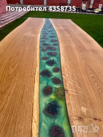 Трапезна Маса с Епоксидна смола, снимка 6 - Маси - 53126339