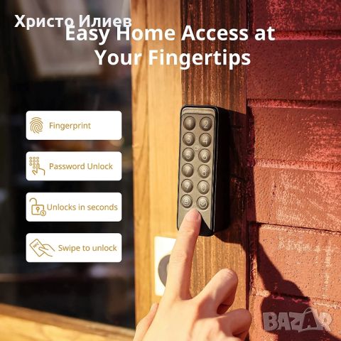 SwitchBot Електронна смарт брава Ключалка Клавиатура с пръстов отпечатък Мини Hub , снимка 7 - Друга електроника - 46050863