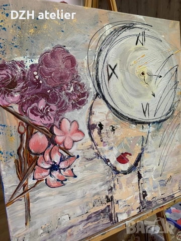 Авторска картина “Жена без време”, снимка 3 - Картини - 51625194