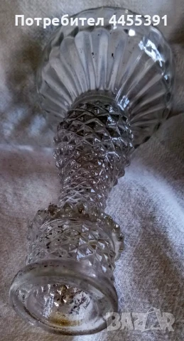 Стари свещник стъкло, снимка 5 - Други - 51385342