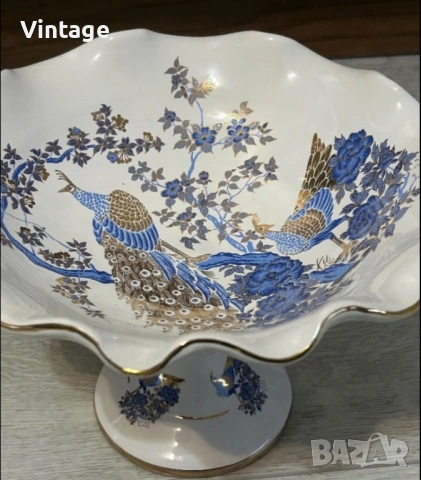 Порцеланова бонбониера/ фруктиера с 24к Gold, снимка 3 - Колекции - 53983322