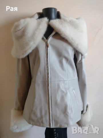 Елегантно кожено яке, снимка 7 - Якета - 50672679