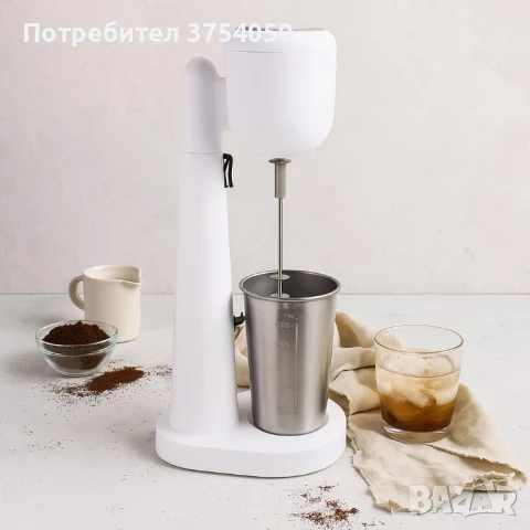 Стоящ фрапе миксер Muhler FMX-277S, 100W, Метална чаша