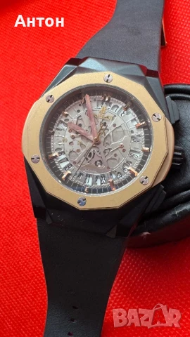 Мъжки часовник Hublot с автоматичен механизъм, снимка 12 - Мъжки - 50988439