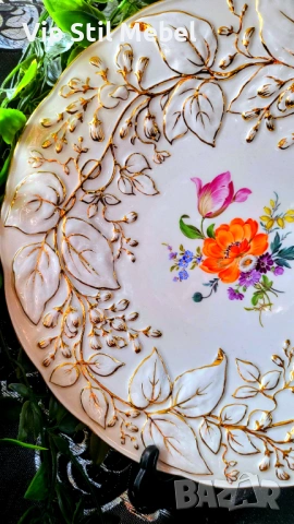 Колекционерска купа Meissen , снимка 6 - Антикварни и старинни предмети - 53845044