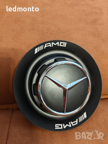 144 мм алуминиева капачка за джанта Mercedes AMG – черна, на резба monto.bg, снимка 4 - Части - 53878599