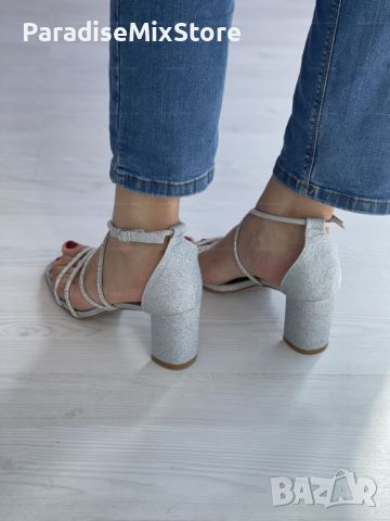 Официално-ежедневни дамски сандали с елегантни извивки и бляскави детайли 36-41, снимка 6 - Дамски елегантни обувки - 45483901