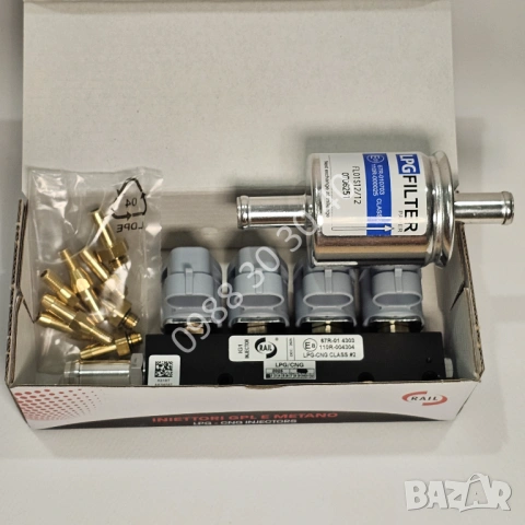 Нови! Италиански инжектори Rail 2 Ohm 4 цил. + филтър gazov injekcion, снимка 4 - Части - 53825289