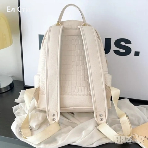 💕Дамска раница Tory Beige цвят екрю, снимка 9 - Раници - 53943798