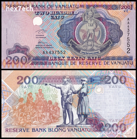 ❤️ ⭐ Вануату 1995 200 вату UNC нова ⭐ ❤️