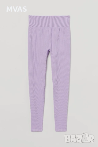 Нов H&M дамски рипсен клин светло лавандулов S размер