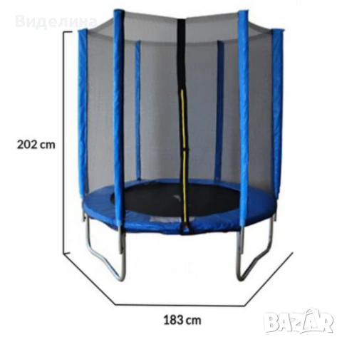 Батут с външна мрежа Jump 6ft - безопасно забавление и тренировка, снимка 5 - Други спортове - 53590138