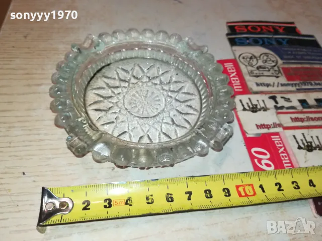 ПЕПЕЛНИК-СТЪКЛО С РЕЛЕФИ 1405251415, снимка 5 - Антикварни и старинни предмети - 50285572